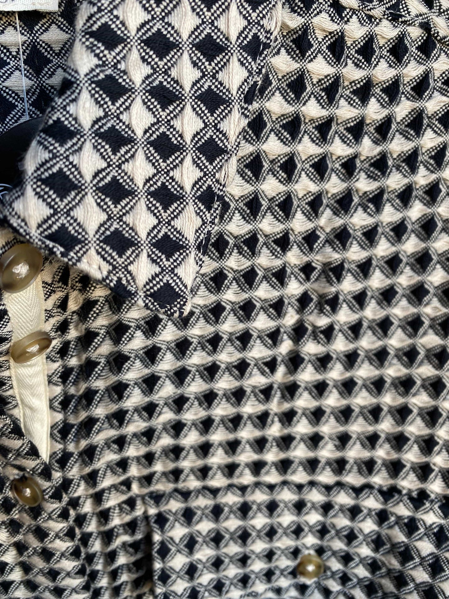 Outerwear Black and Cream Textured Jacket