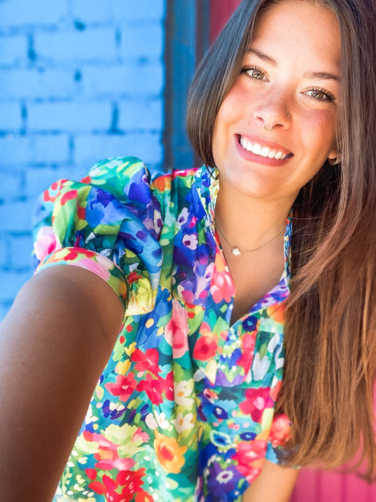 Tops Garden Party Floral Blouse