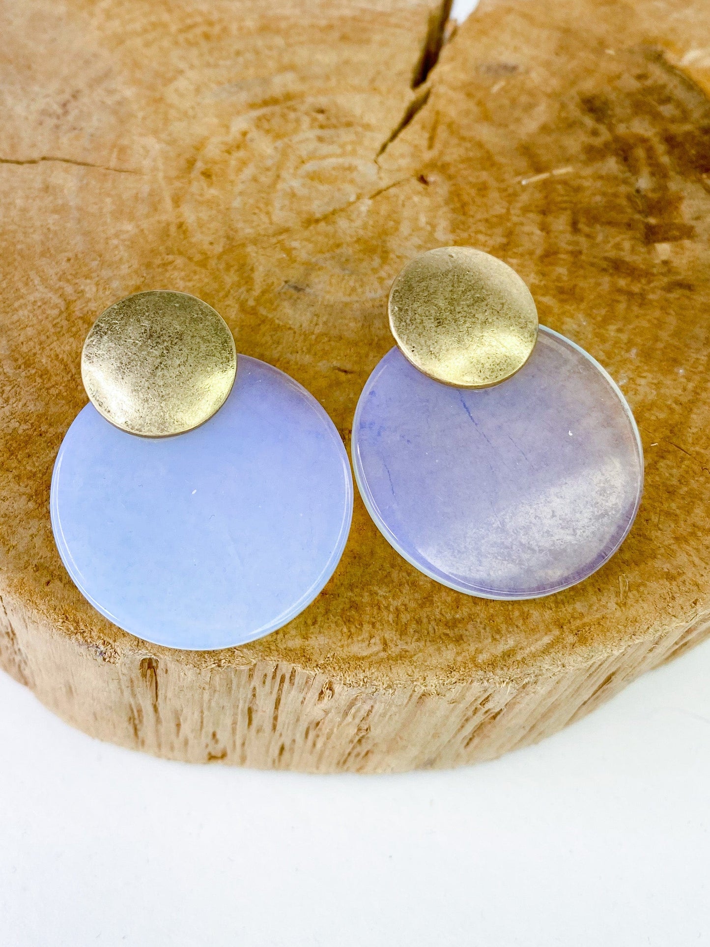 Earrings Glass Button Stud