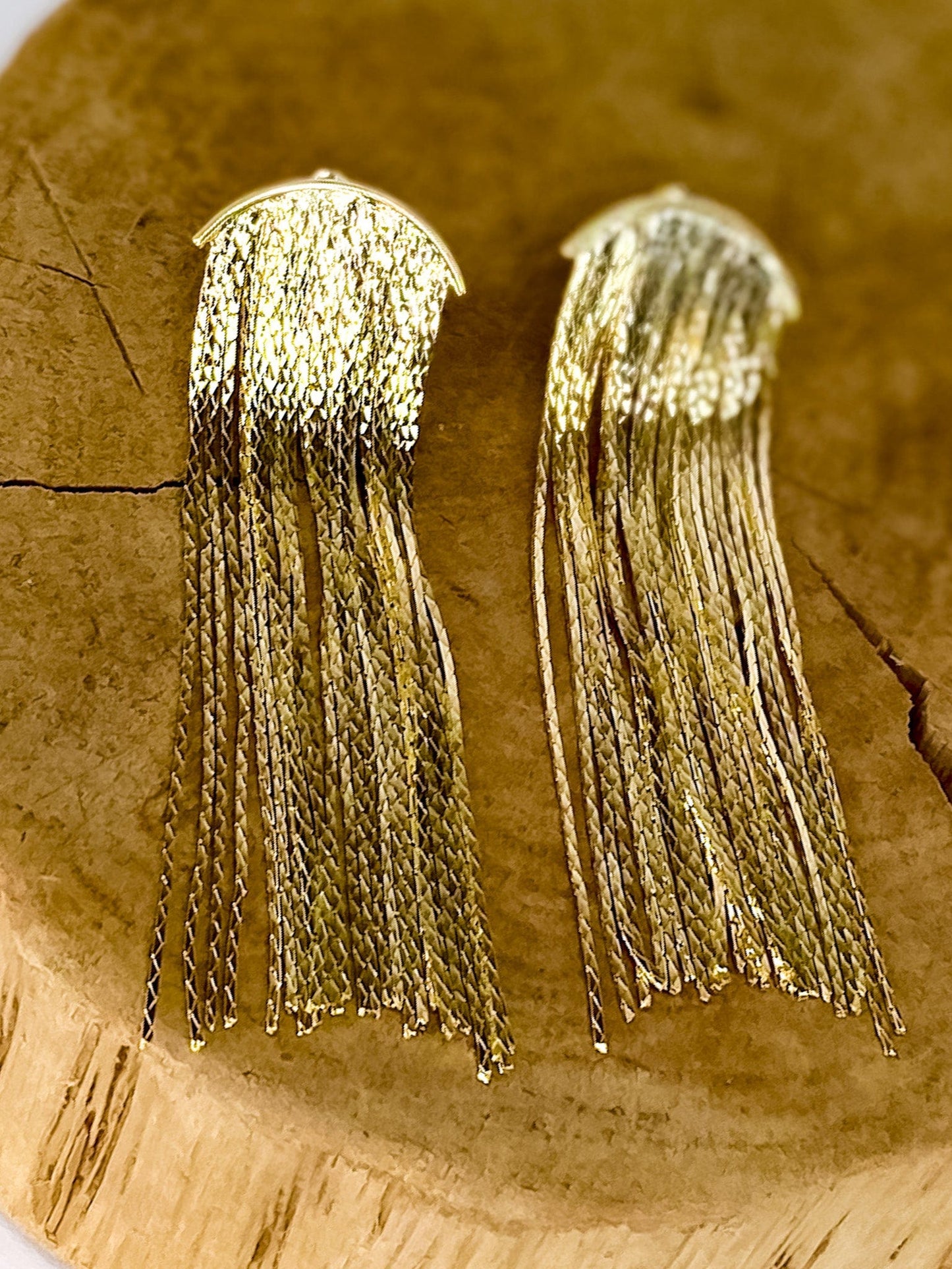 Earrings Golden Eyelash Earrings