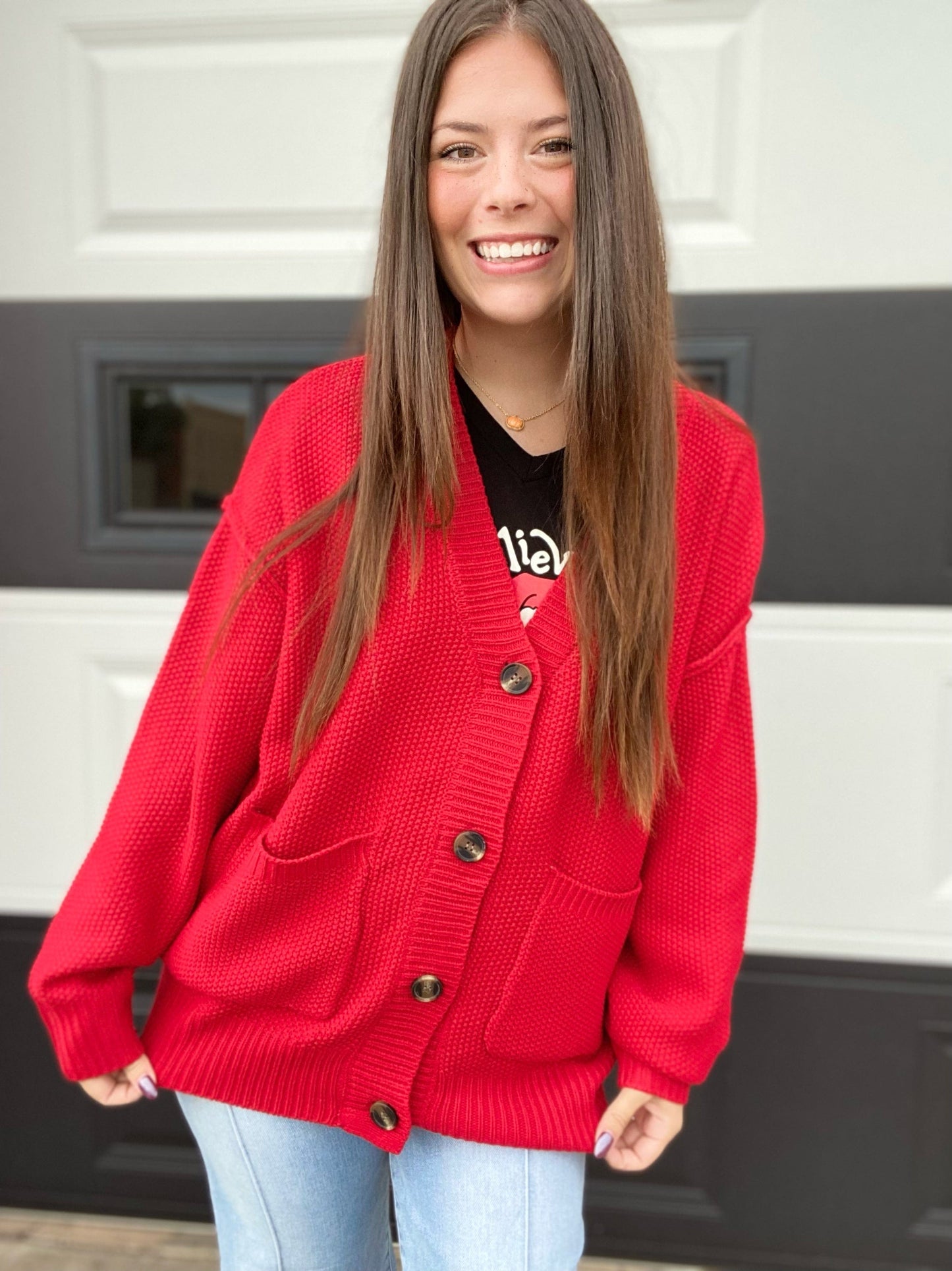 Shirts & Tops Grandpa Cardi- Red