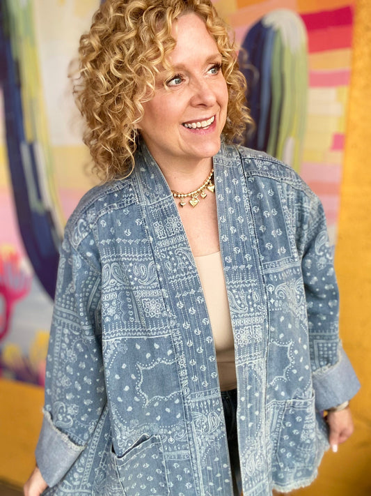 Outerwear Lauryn Denim Bandana Jacket