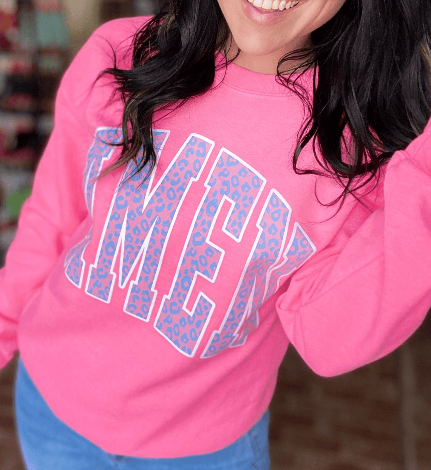 Graphic Tees Leopard Amen Sweatshirt