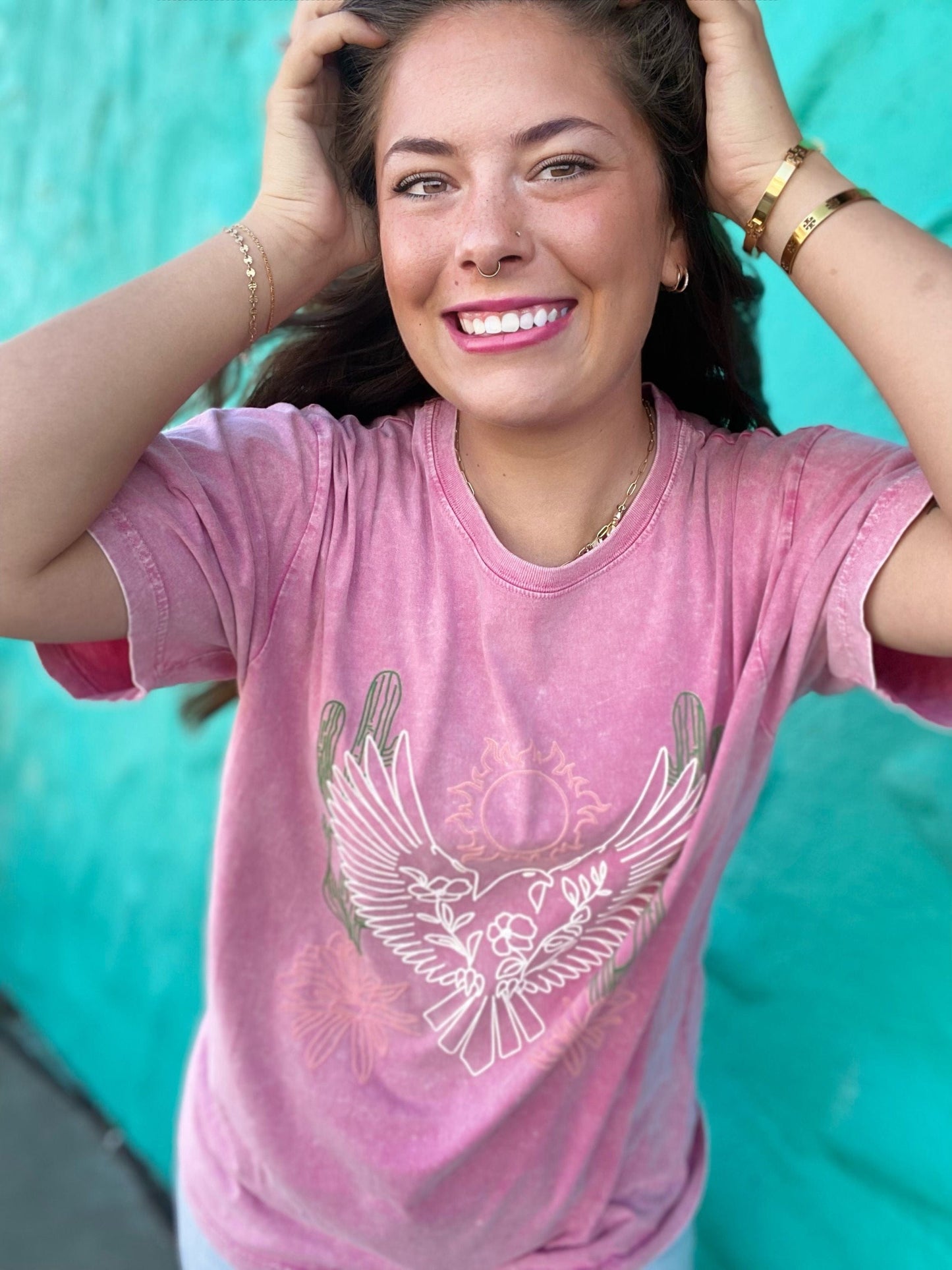 Graphic Tees Phoenix Tee-Pink
