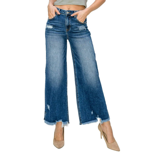 Bottoms Risen Jeans Cropped Wide Leg