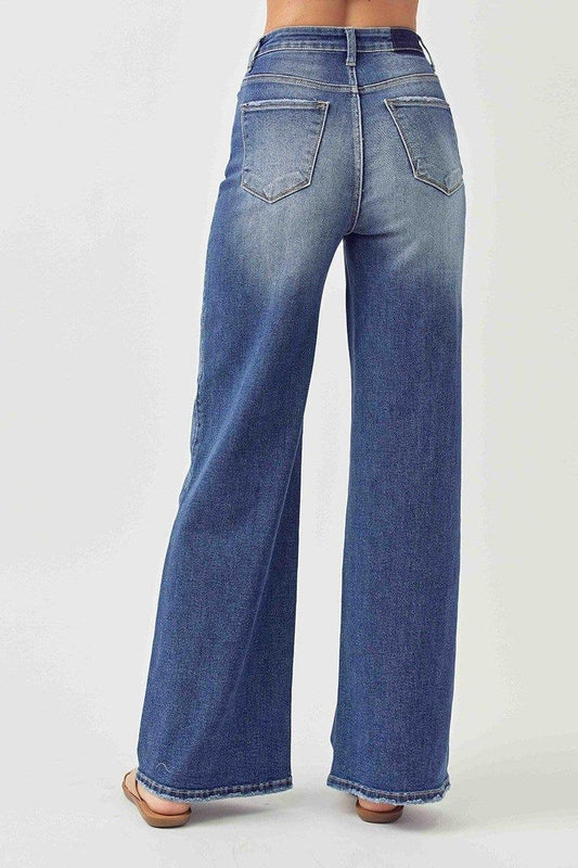 Bottoms Risen Jeans Wide Leg Dark