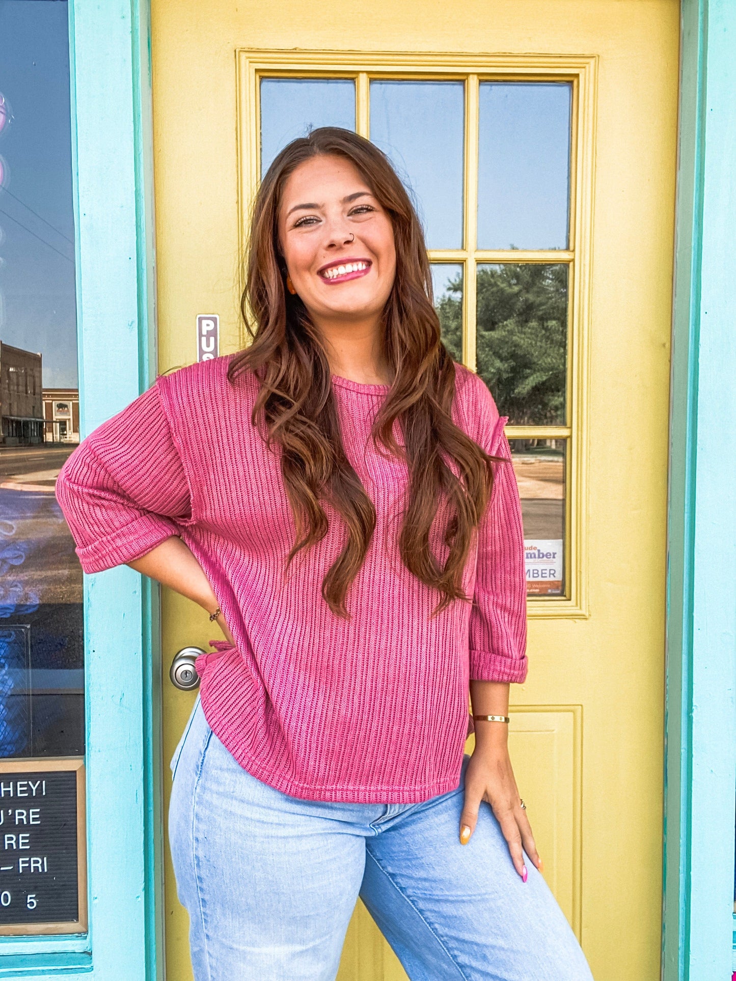 Tops Rudi Pullover Sweater- Rose