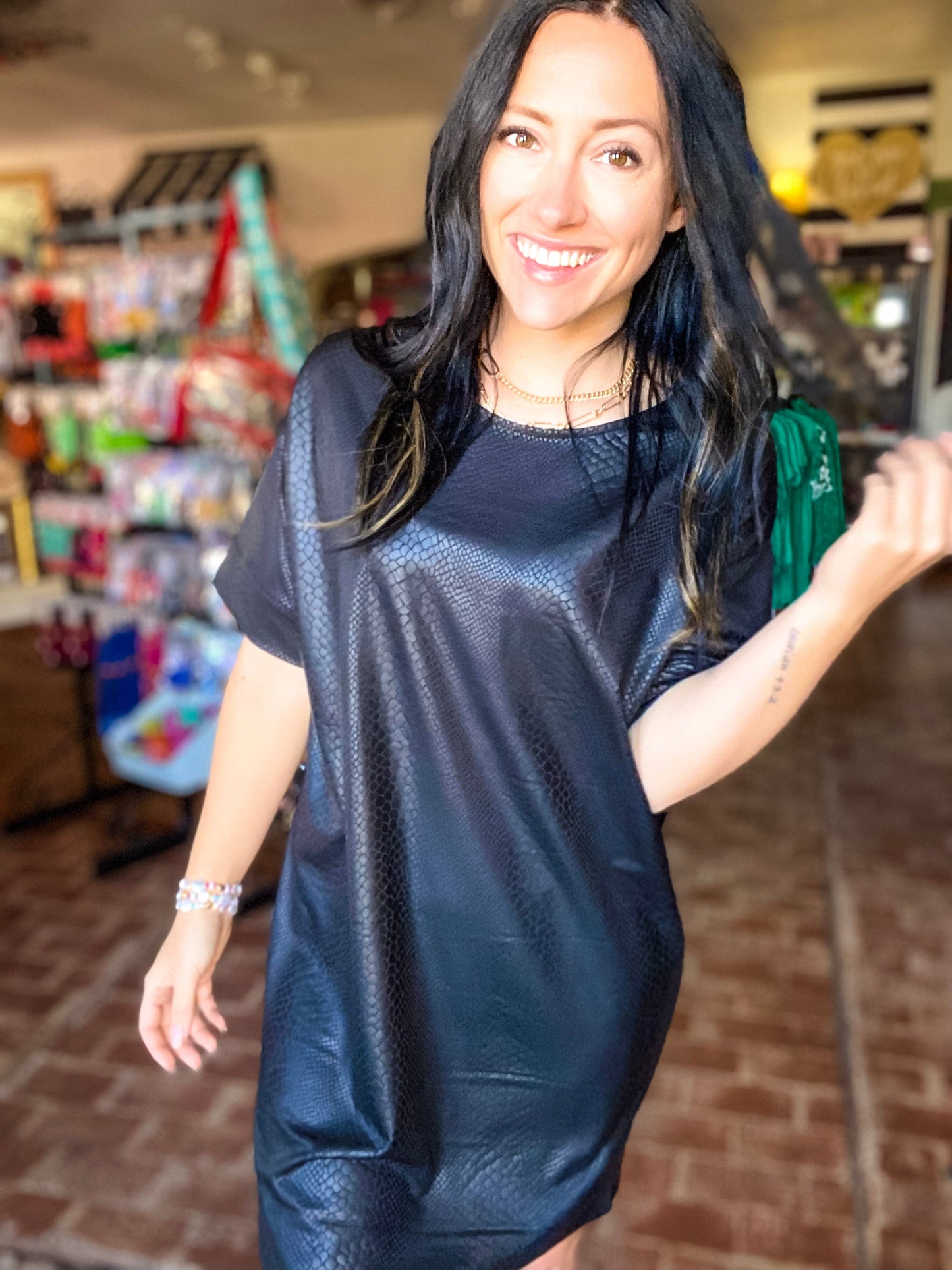 Shirts & Tops Selene Snake Print Dress
