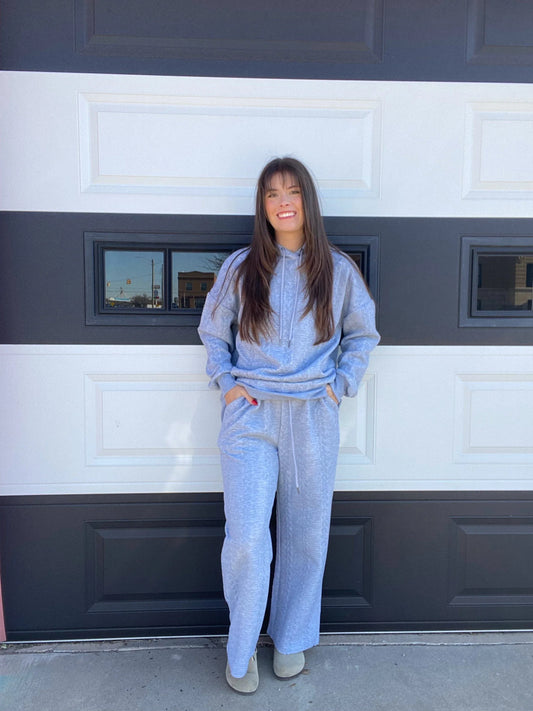 Set Shandi Sweater Look Set- Heather Gray