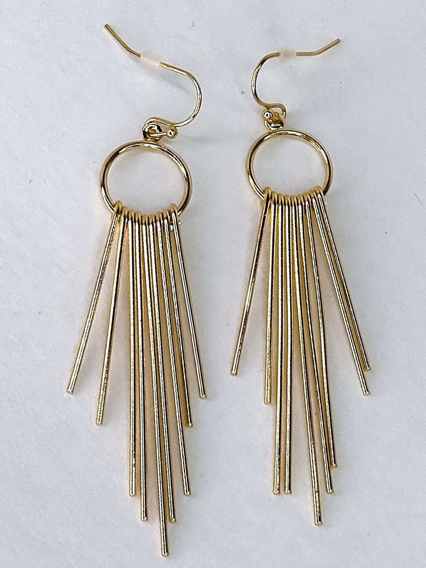 Earrings Spikey Circle Earrings-Golden