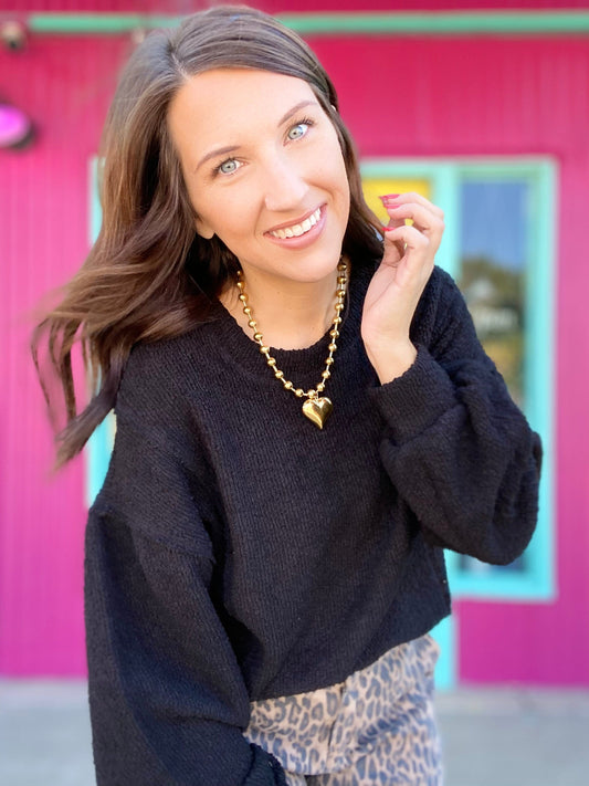 Shirts & Tops Tamra Textured Pullover- Black