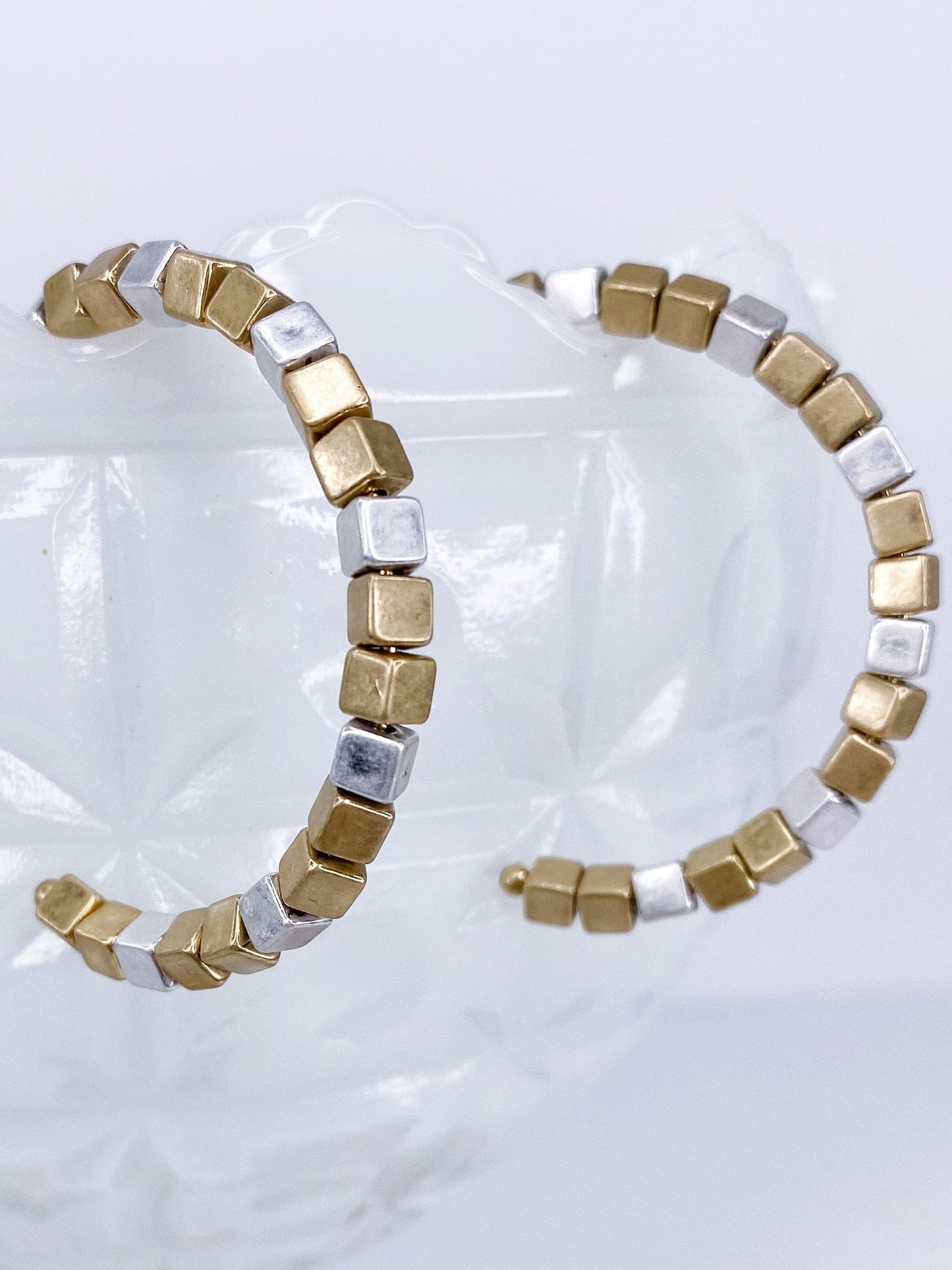 Earrings Chanci Hoop-Gold n Silver
