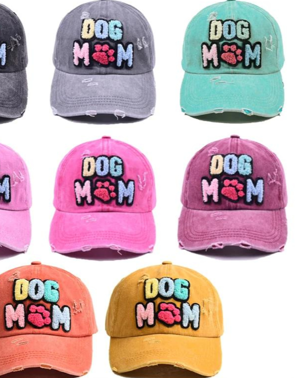 Hats Dog Mom Chenille Ball Cap
