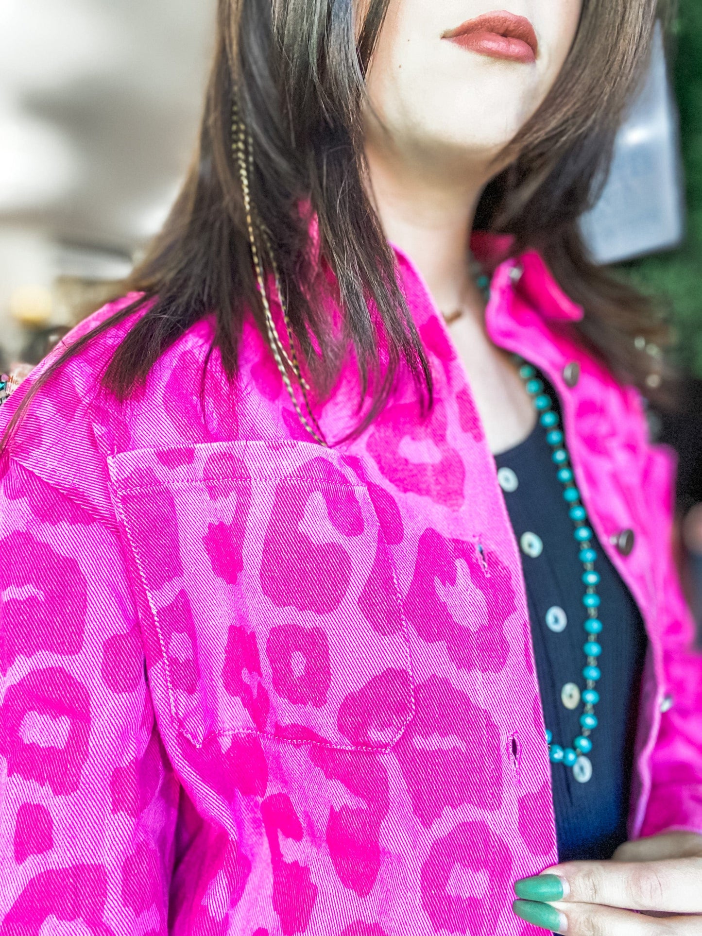 Outerwear Hot Pink Leopard Shacket