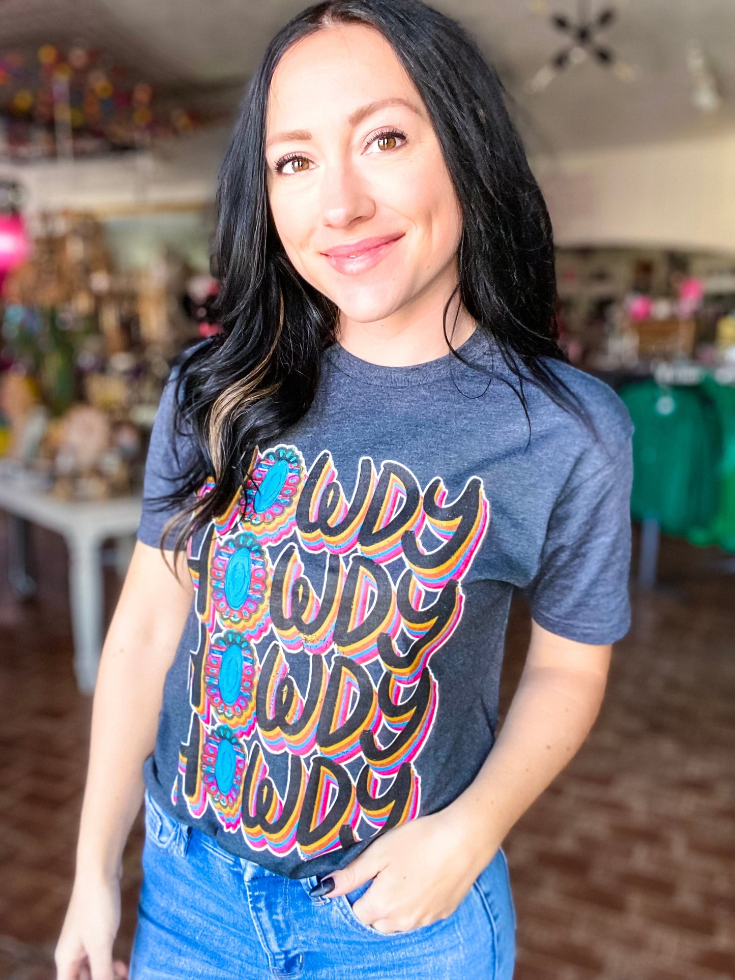 Graphic Tees Howdy Jewel Tee