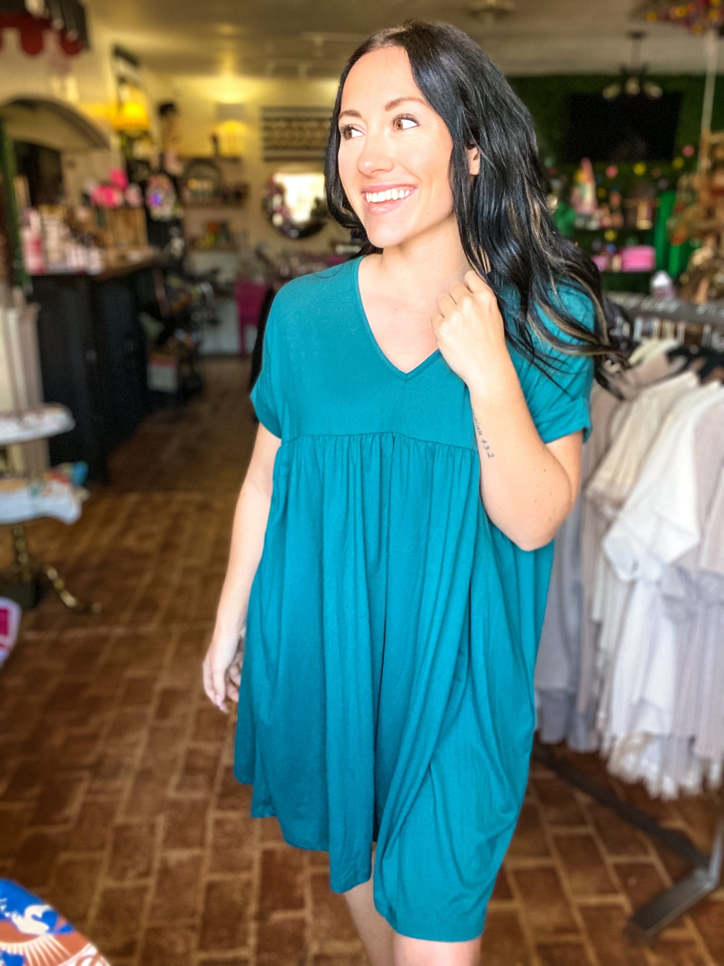 Dresses Hunter Vneck Babydoll Tee Dress