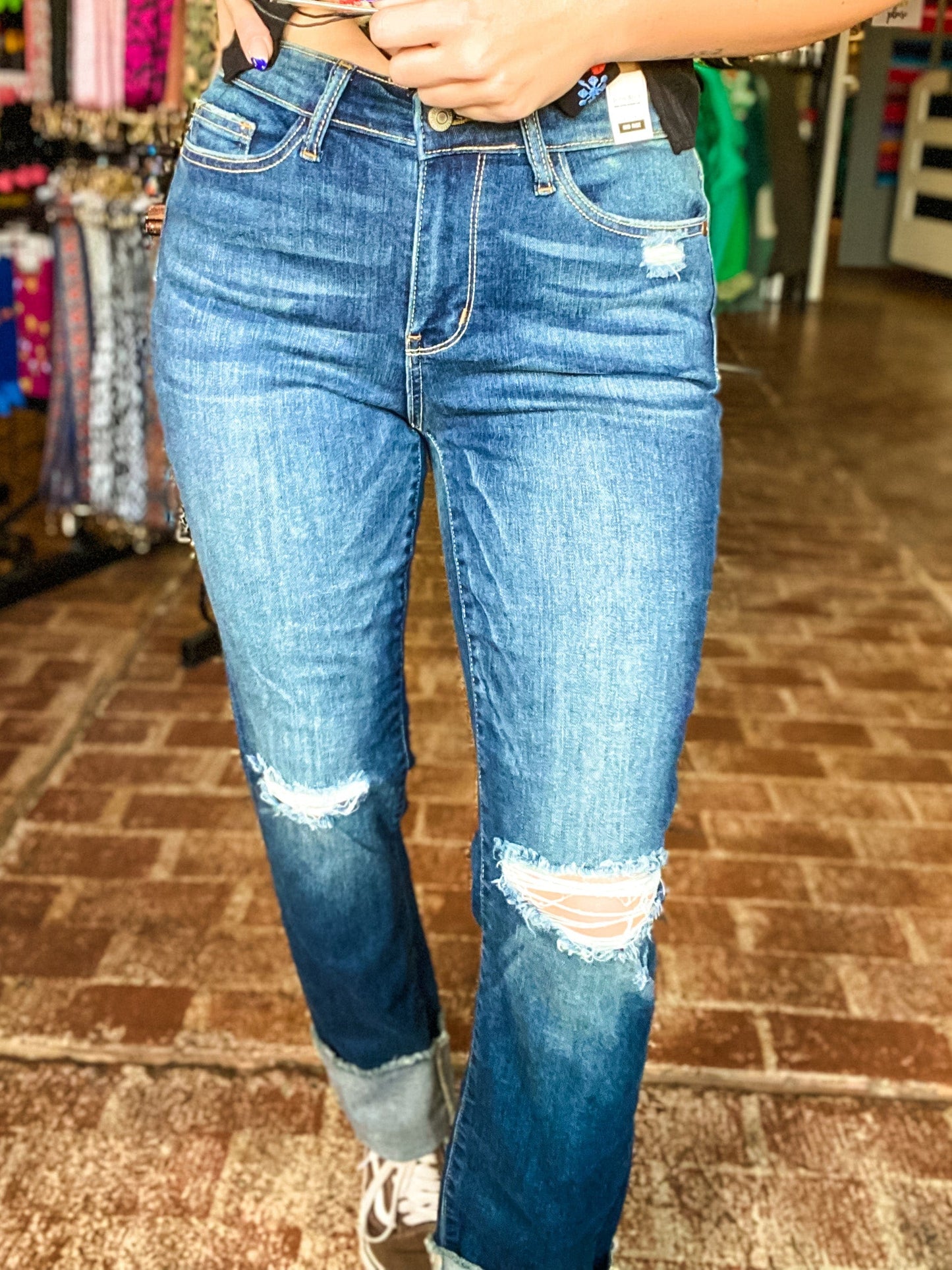 Bottoms Judy Blue Mid Rise Straight
