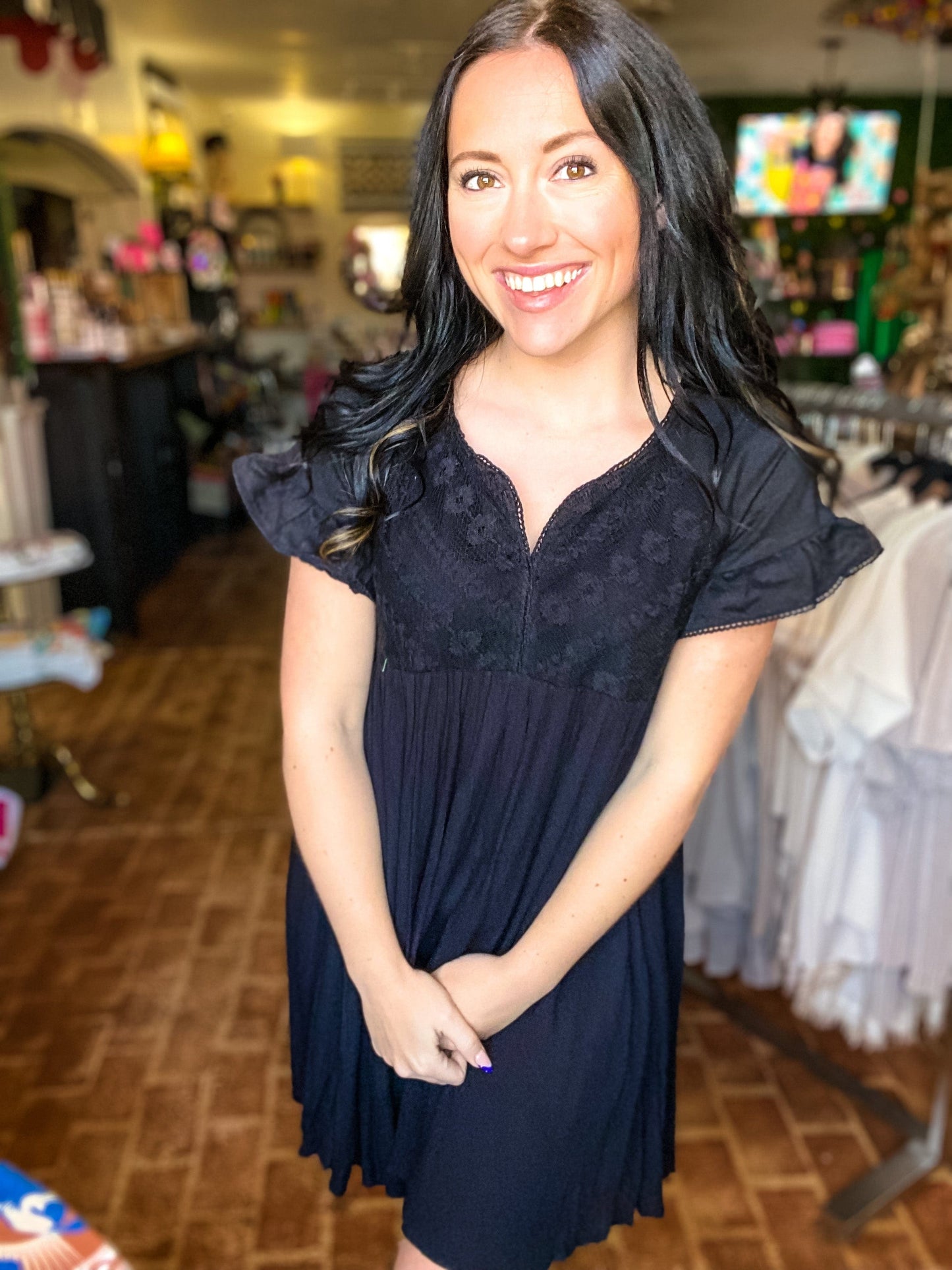 Dresses Laci Black Gauze Dress