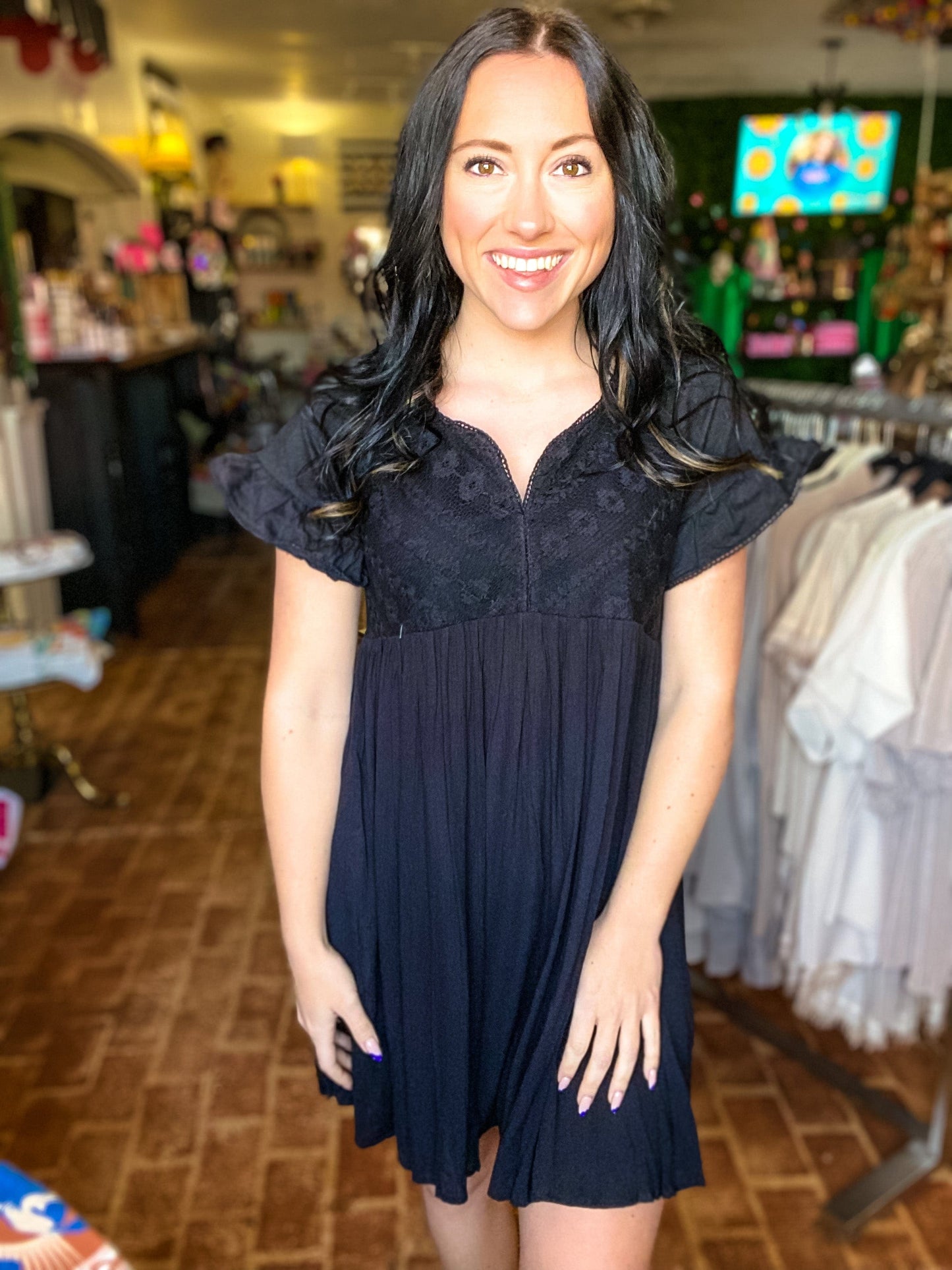 Dresses Laci Black Gauze Dress