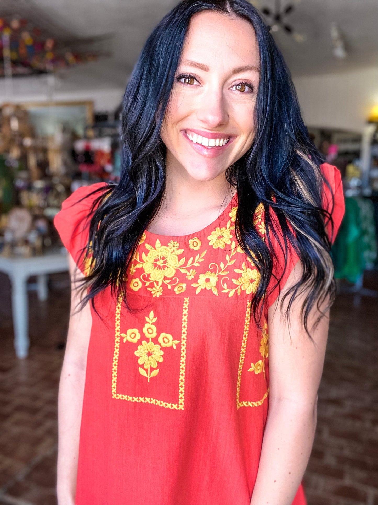 Shirts & Tops Marigold Embroidered Top