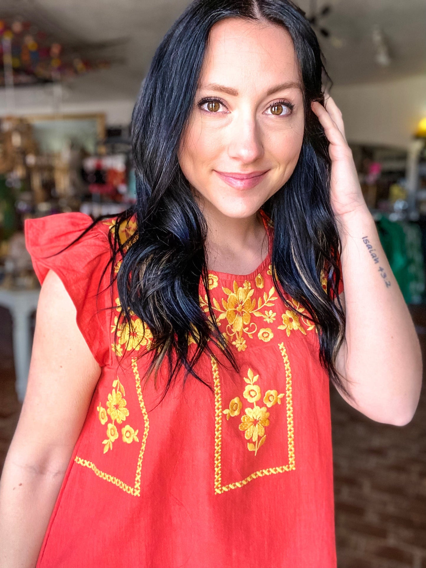 Shirts & Tops Marigold Embroidered Top