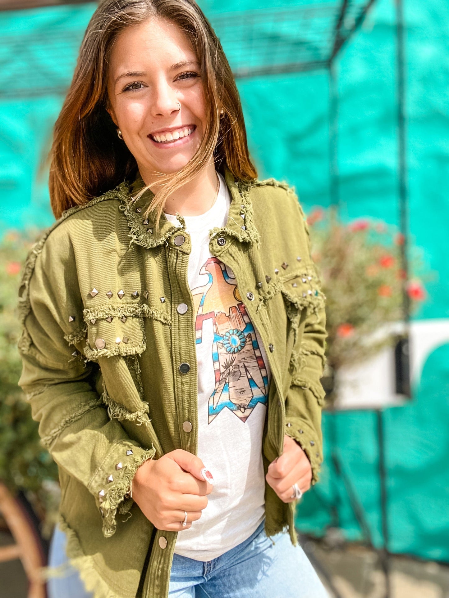 Outerwear Olivia Studded Jacket