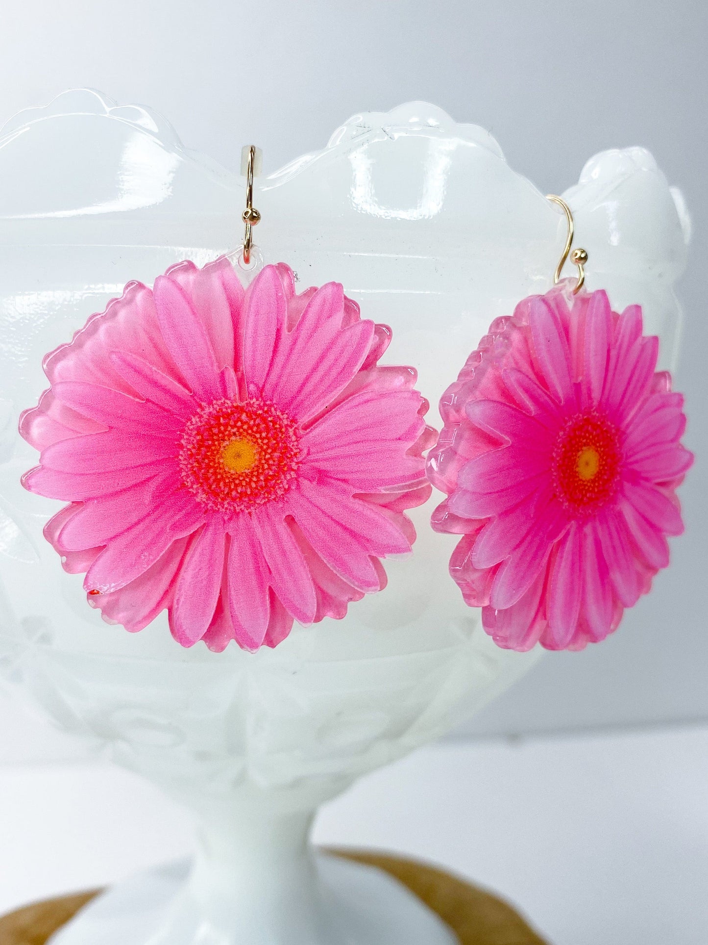 Earrings Pink Daisy Earring