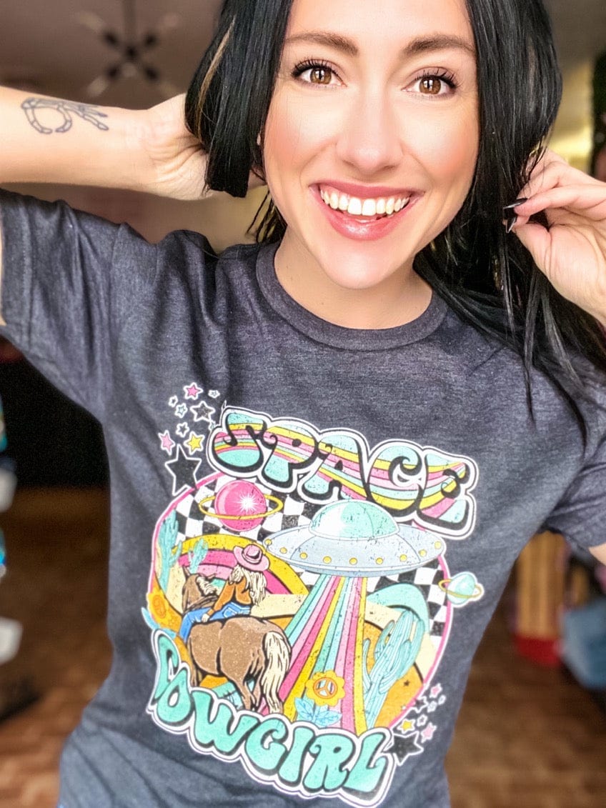 Graphic Tees Retro Space Cowgirl