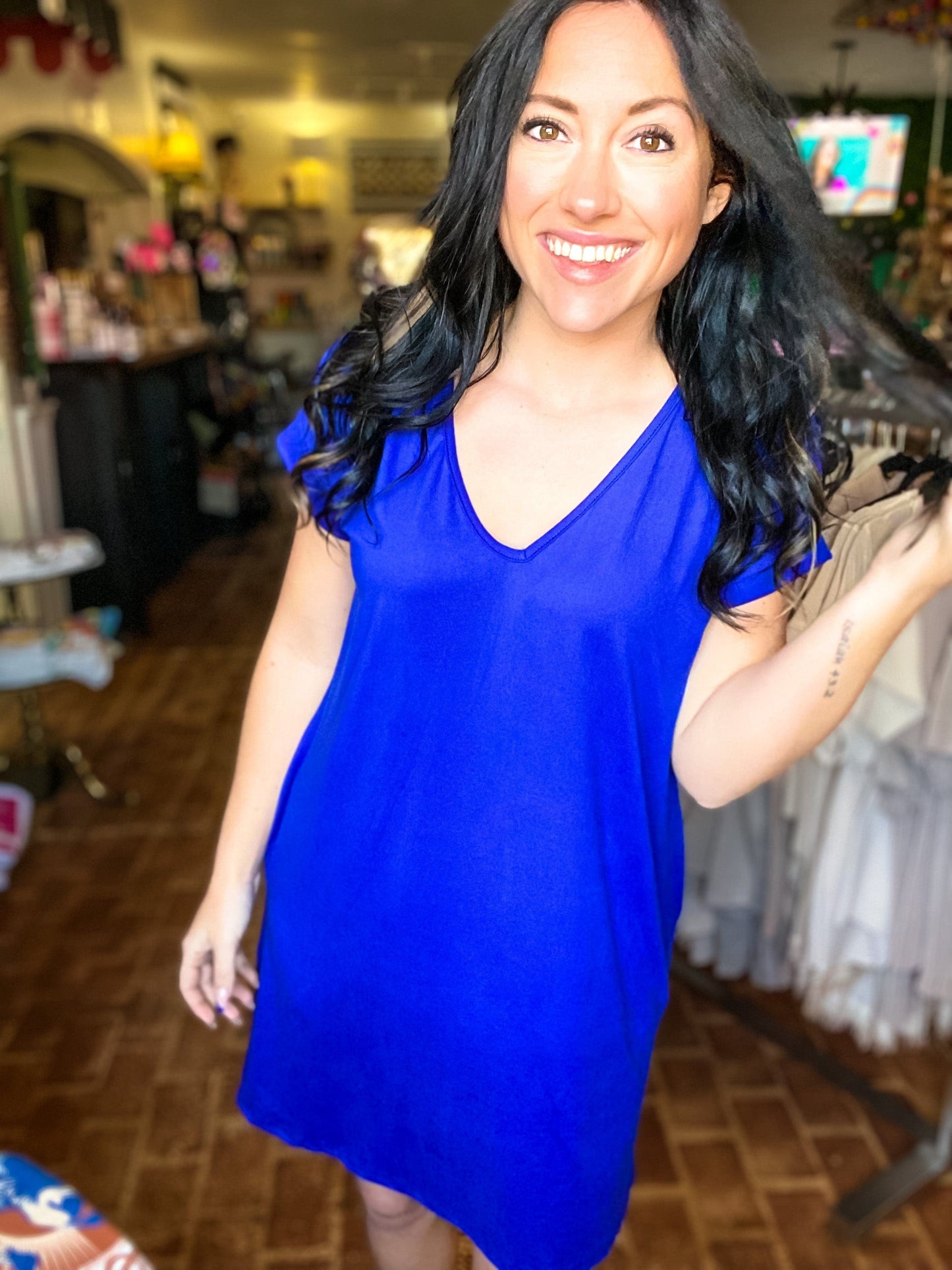 Dresses Royal Vneck Tee Dress