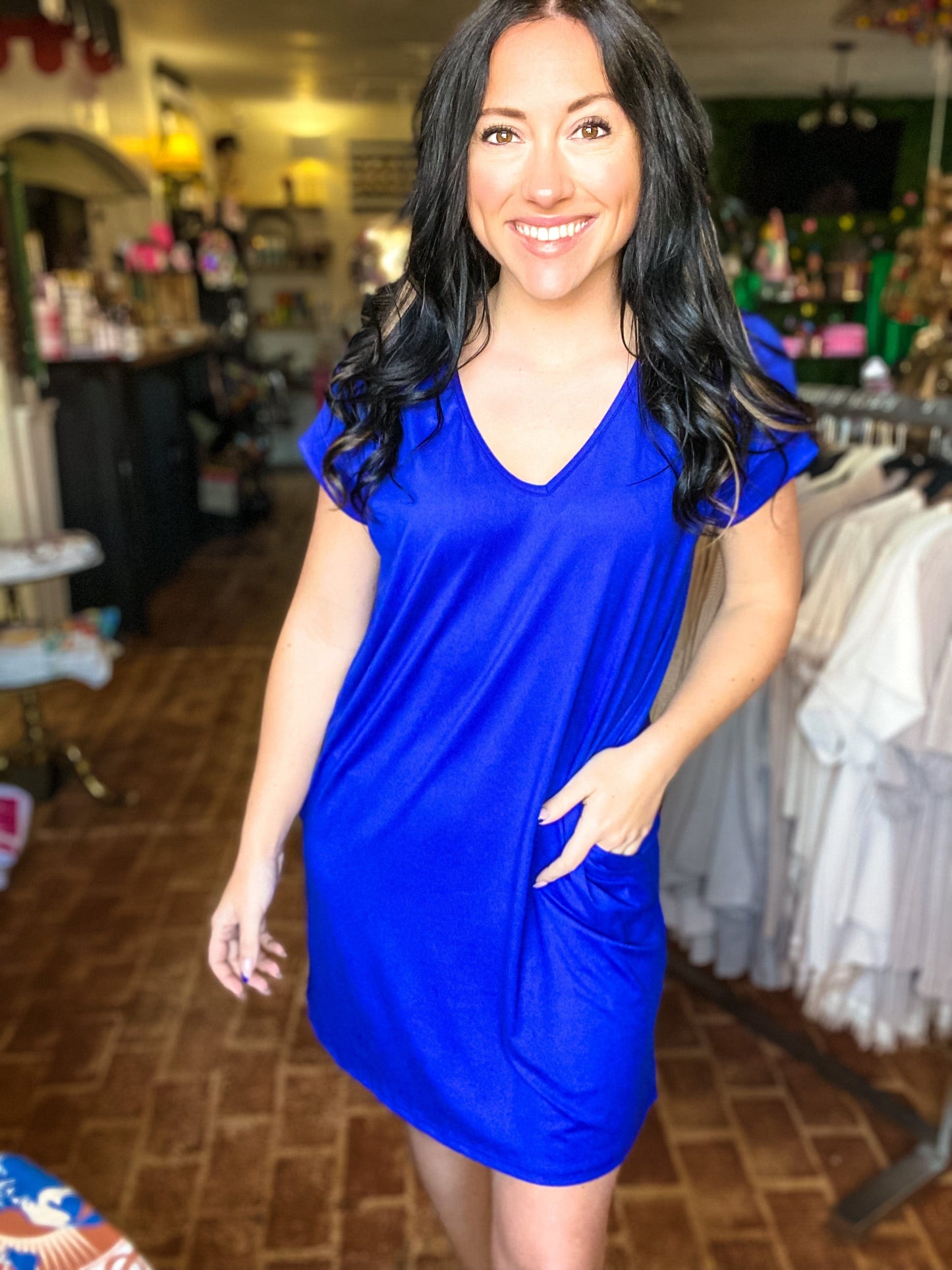 Dresses Royal Vneck Tee Dress