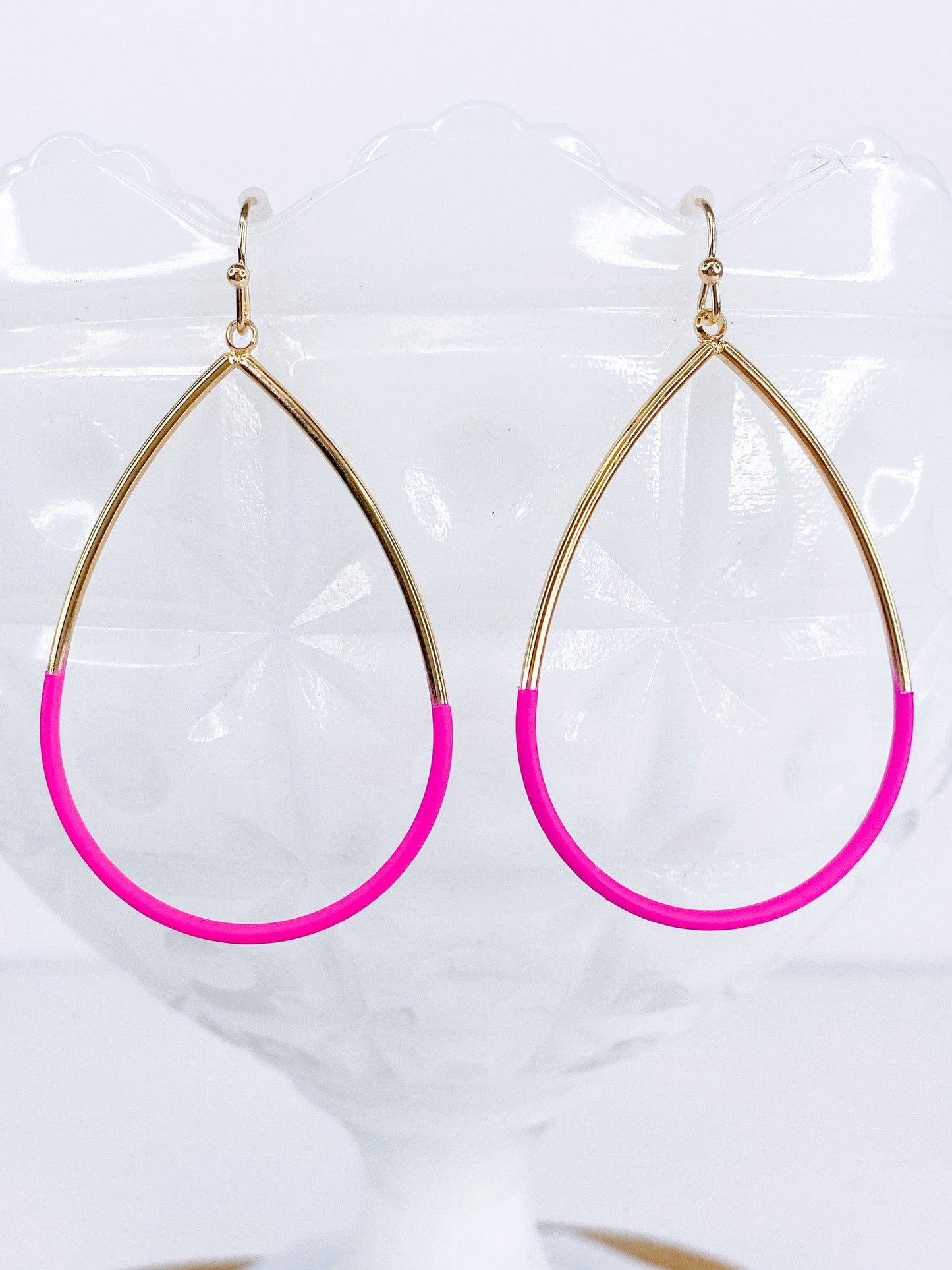 Earrings Sadee Pink Tear Dop Earring