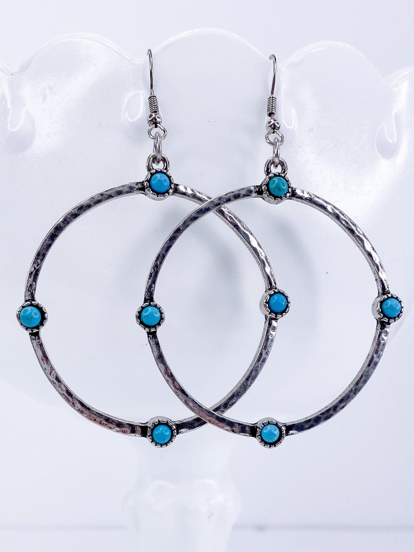 Earrings Vada Turquoise Hoop