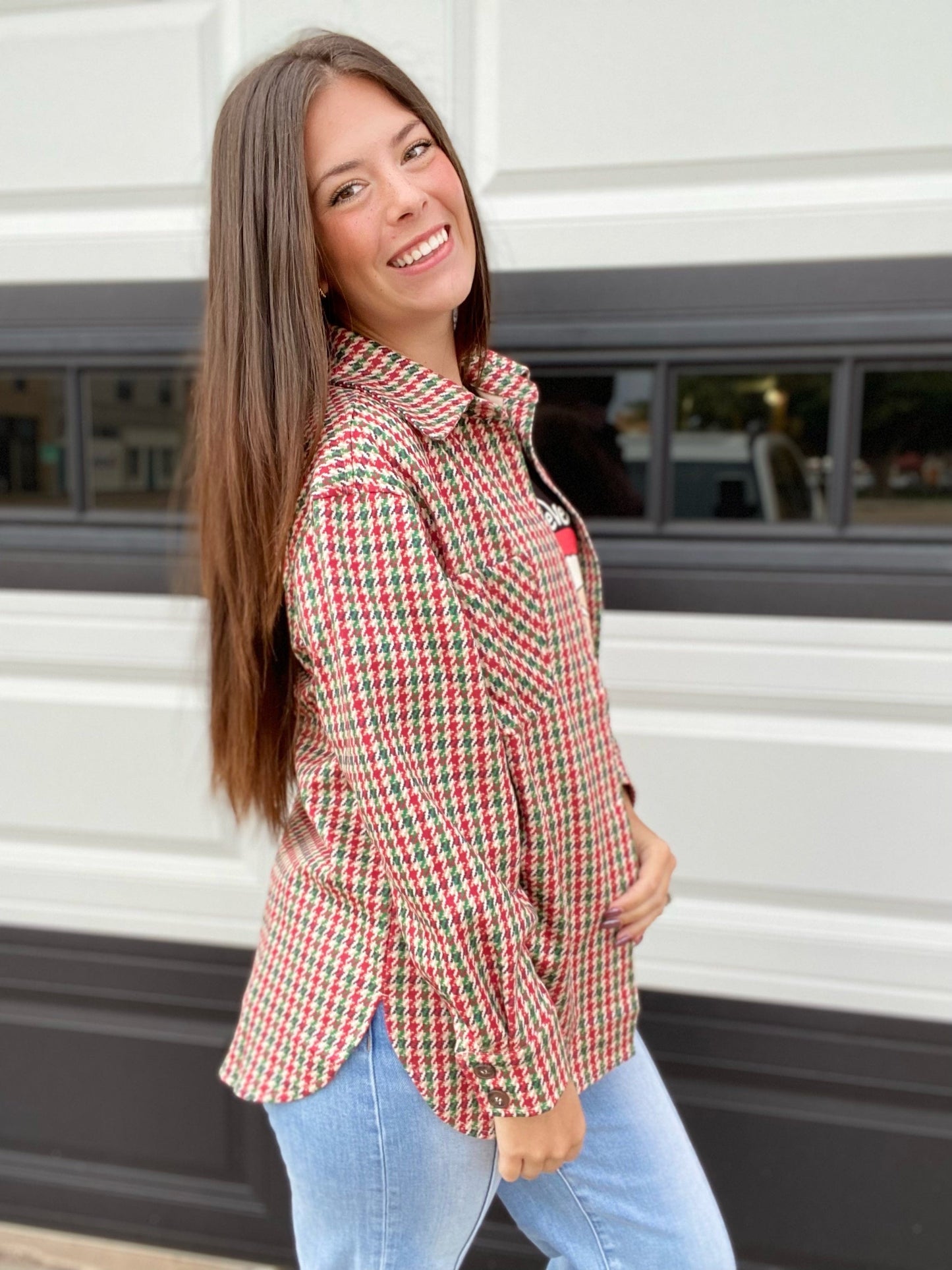 Outerwear Christmas Plaid Shacket