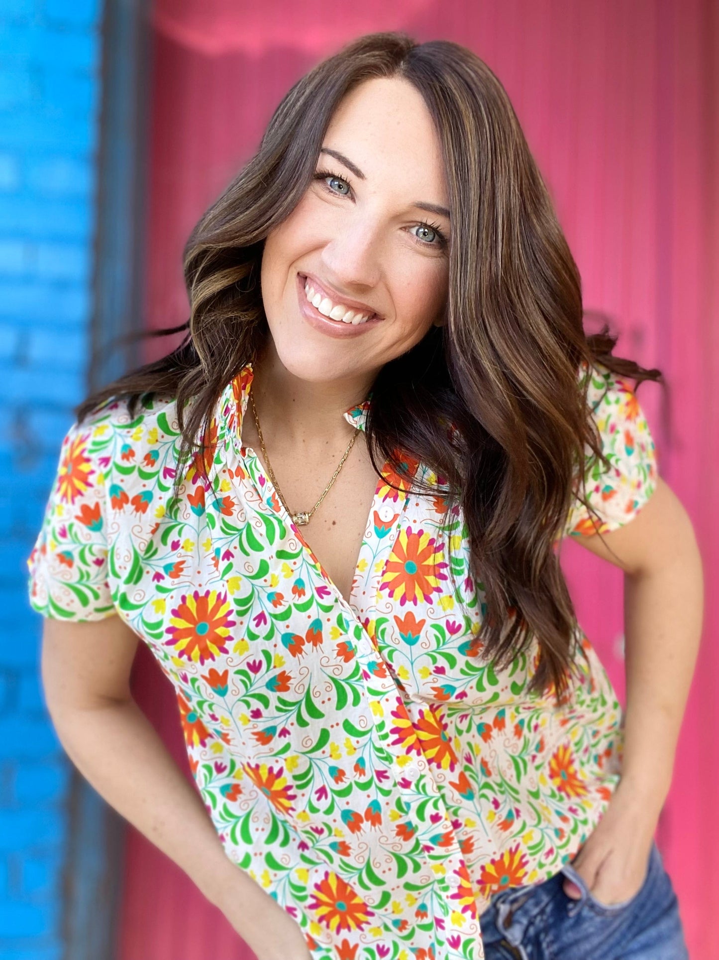 Chula Fun Floral Top