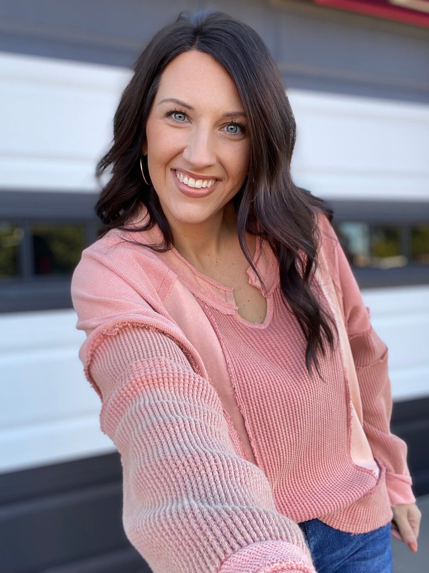 Outerwear Finlee Vneck Waffle Pullover