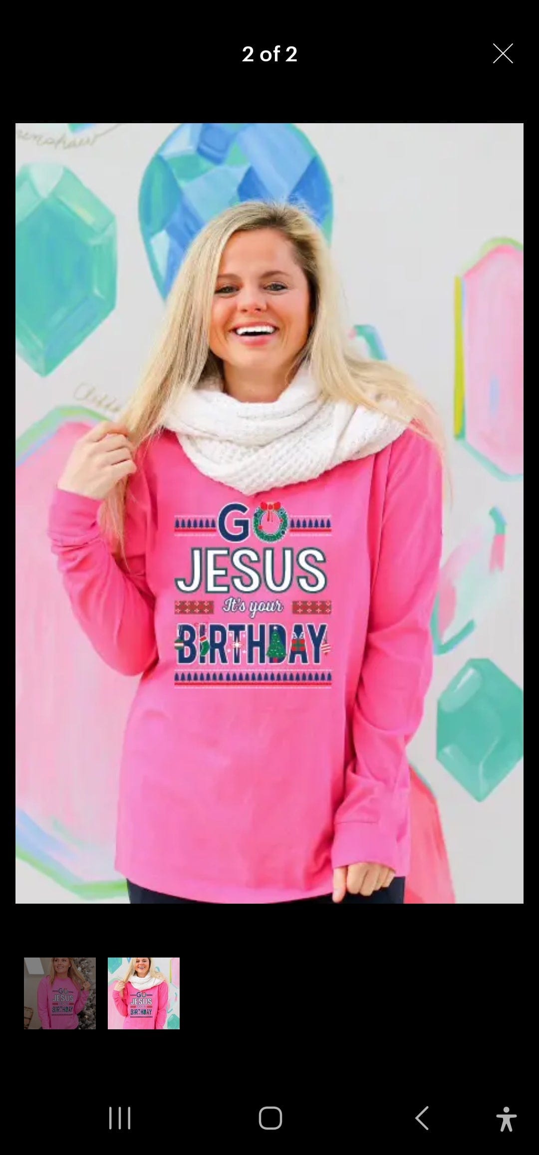 Graphic Tees Go Jesus It's Your Birthday -Pink