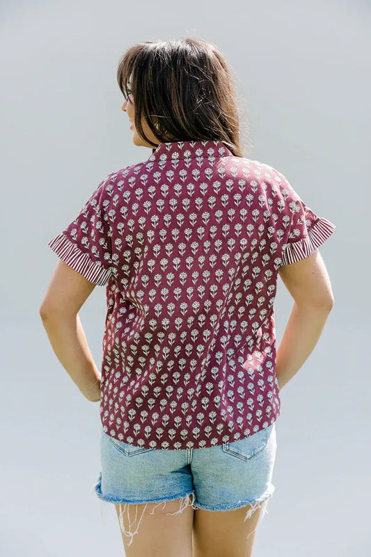 Tops Harper Top Maroon