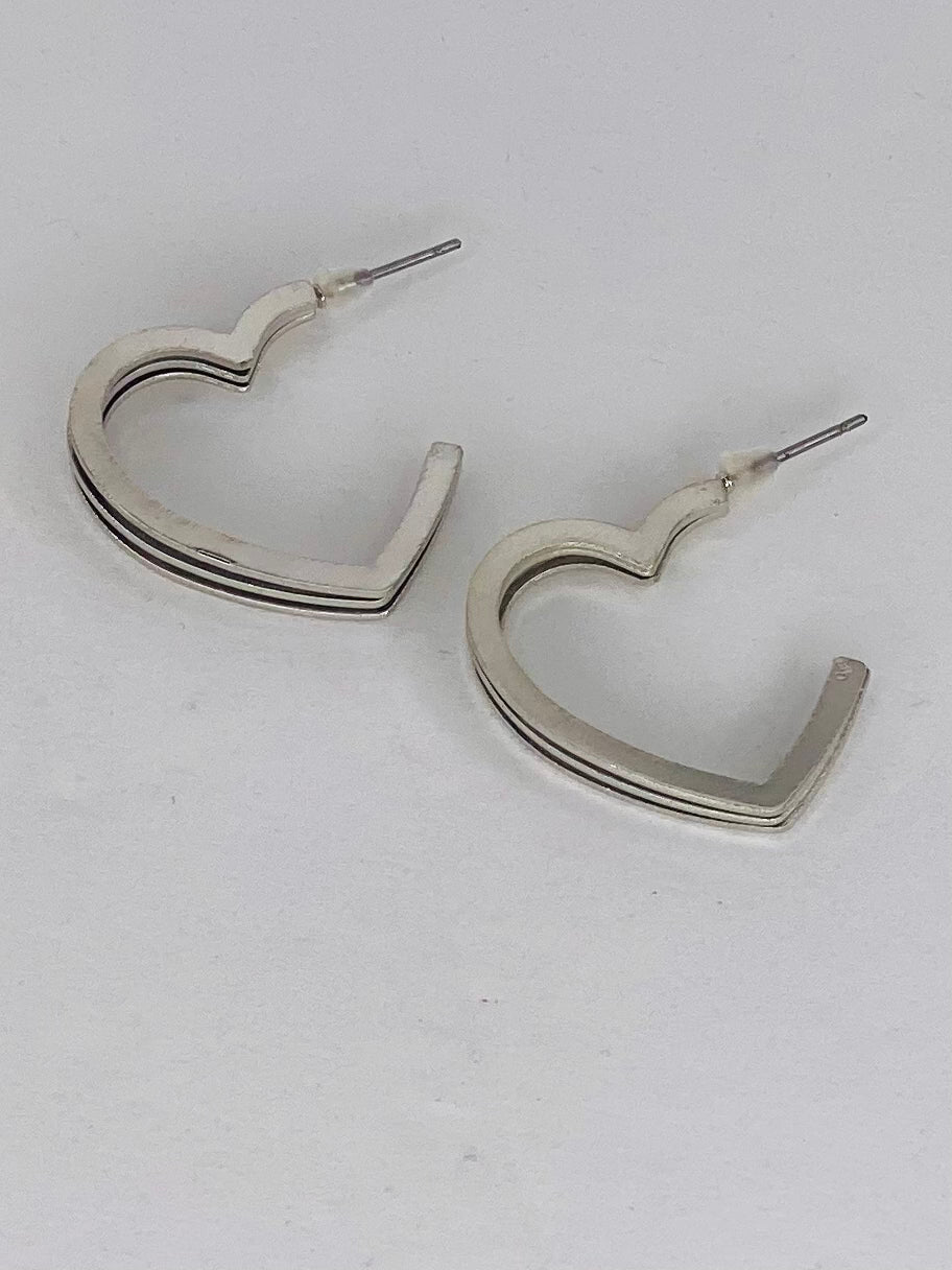 Earrings Heart Hoop Earring- Sylvie