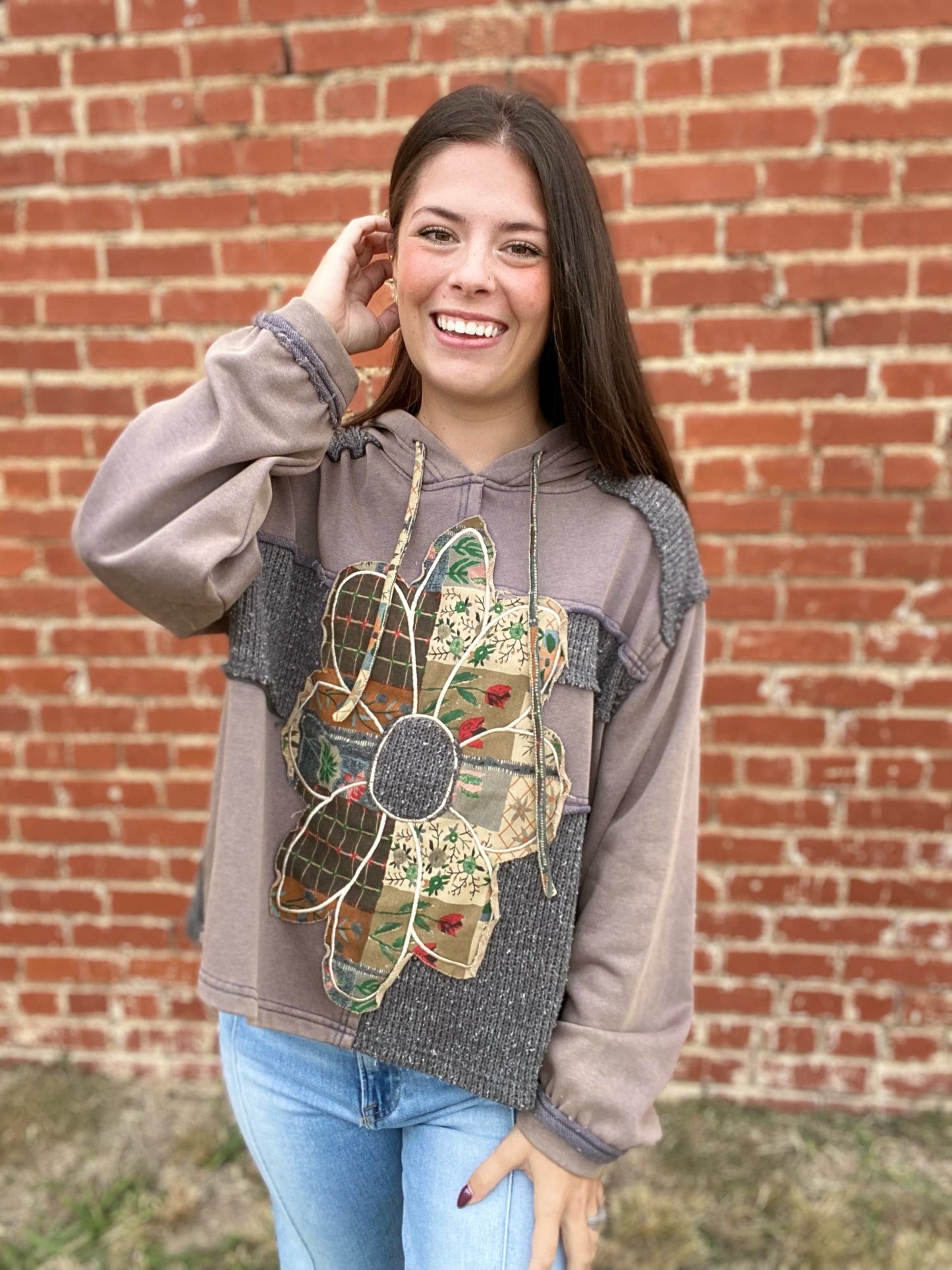 Outerwear Jayce Floral Sweater Hoodie