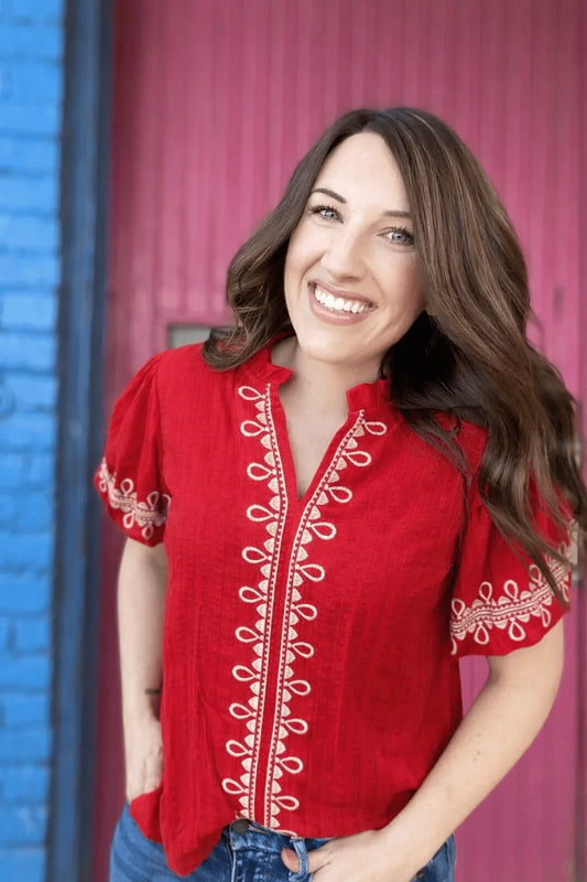 Jetta Embroidered Top