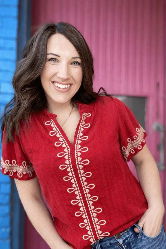 Jetta Embroidered Top