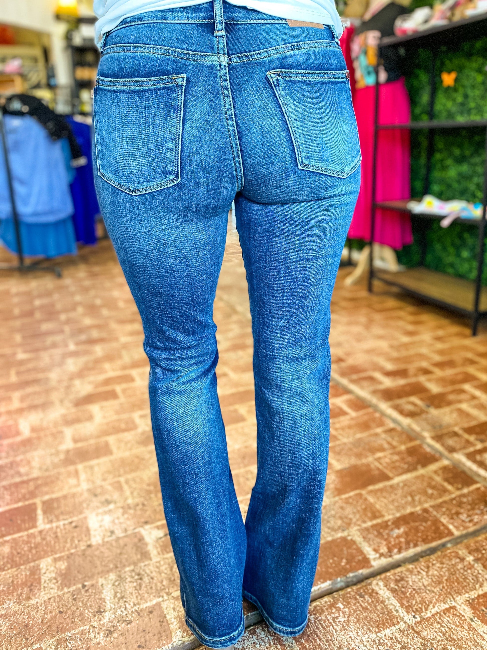 Bottoms Judy Blue Mid Rise Bootcut-Non Distressed