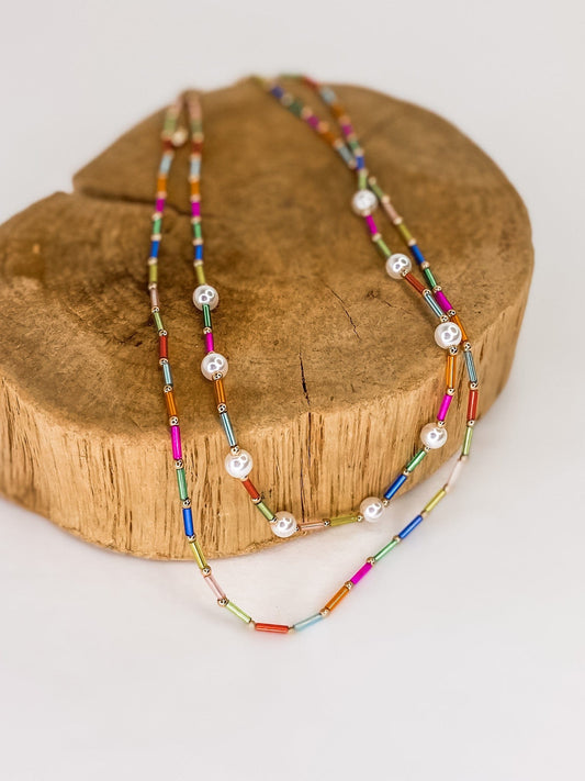 Necklaces Rainbows and Pearls Necklace