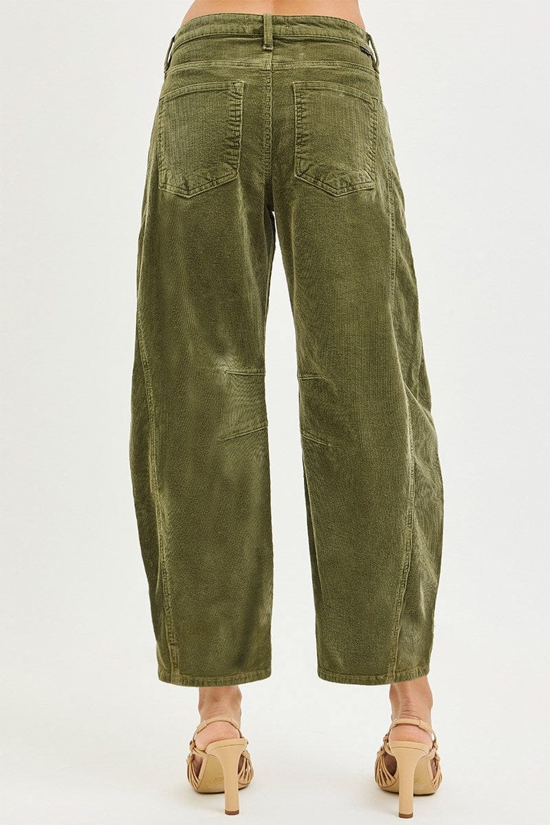Bottoms Risen Corded Barrel Pant