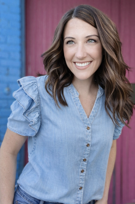 Scout Denim Ruffle Blouse