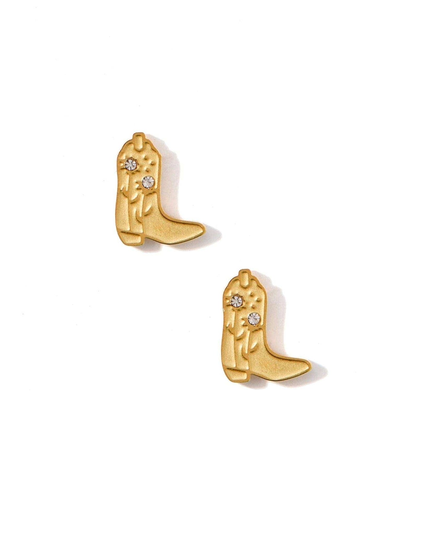 Jewelry Screwback Stud Earrings - Daisy Cowgirl Boot