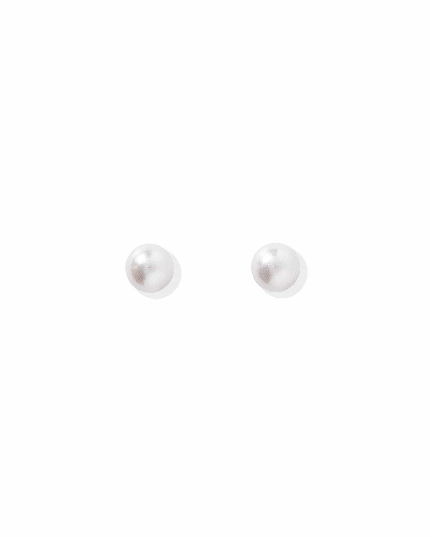 Screwback Stud Earrings - Payton Pearl White 5mm
