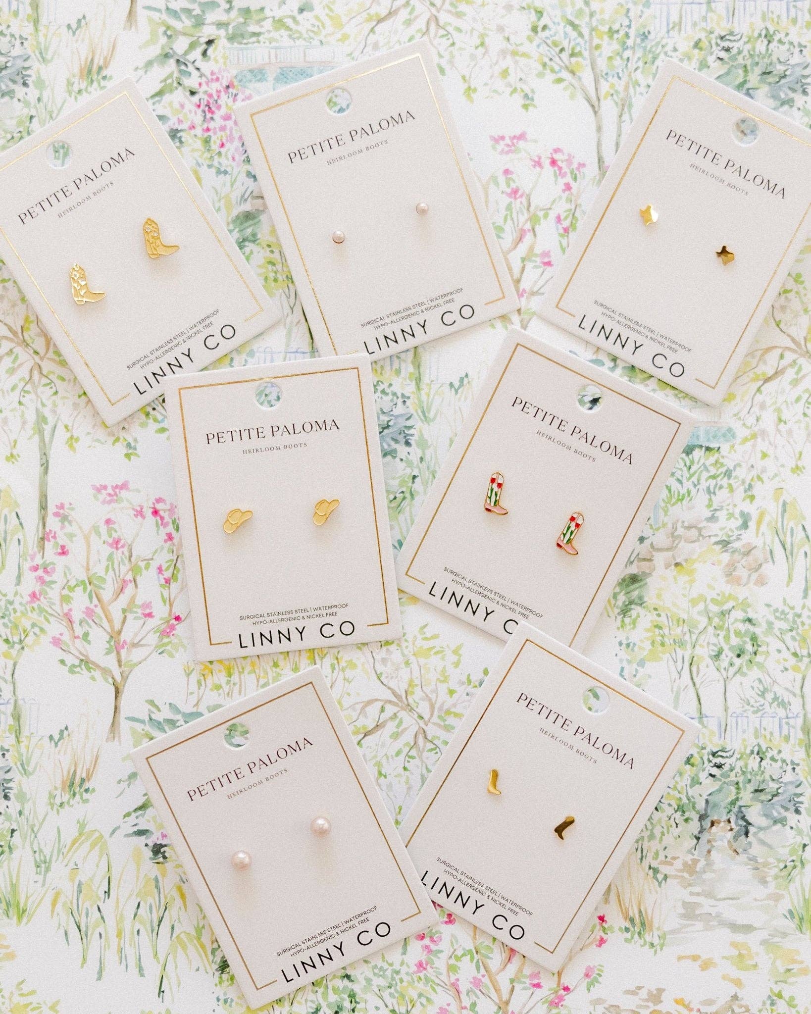 Jewelry Screwback Stud Earrings - Tulip Cowgirl Boot