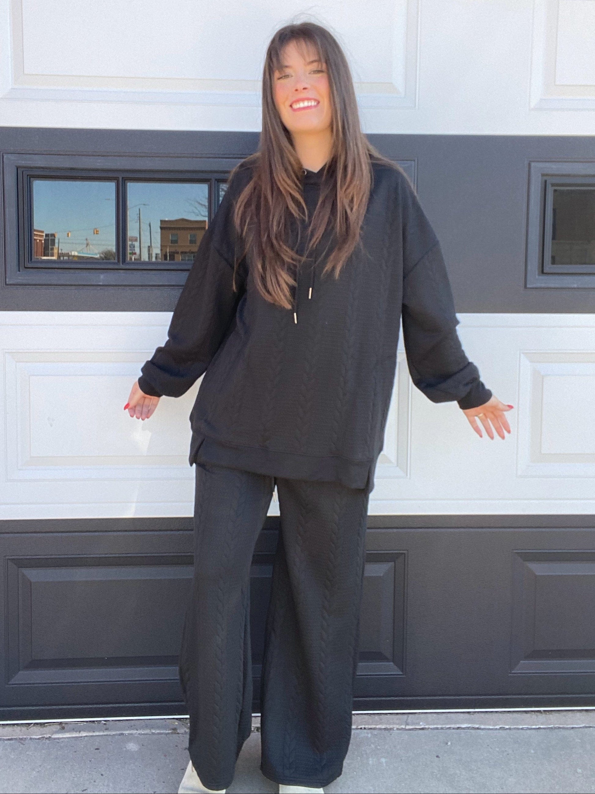 Set Shandi Sweater Look Set- Black