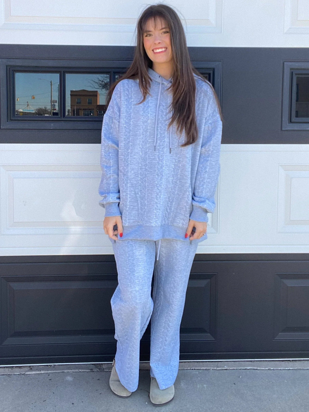 Set Shandi Sweater Look Set- Heather Gray